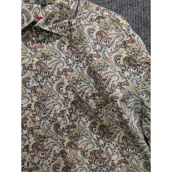 Alan Flusser Men's Paisley Print Long Sleeve Button Down Casual Shirt Size XL - Picture 3 of 8